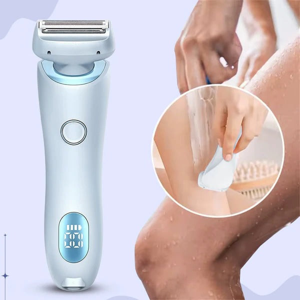 Rechargeable Waterproof Electric Portable Razor with Dual-Blade System