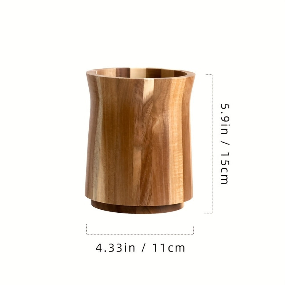 Acacia Wood Rotating Utensil Holder