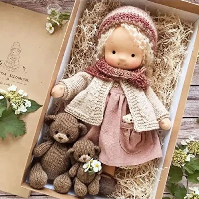 Handmade Cotton Waldorf Doll for Imaginative Play