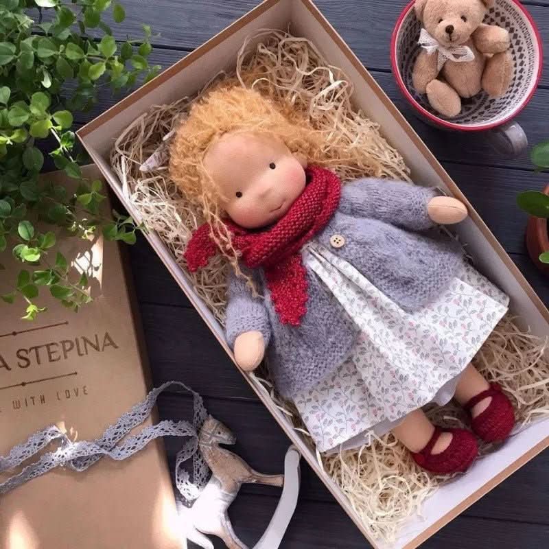 Handmade Cotton Waldorf Doll for Imaginative Play