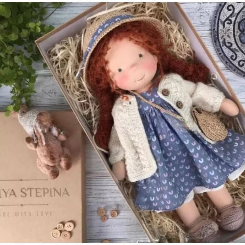Handmade Cotton Waldorf Doll for Imaginative Play