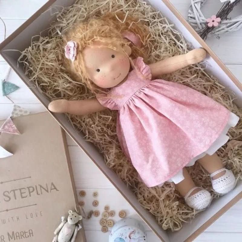 Handmade Cotton Waldorf Doll for Imaginative Play