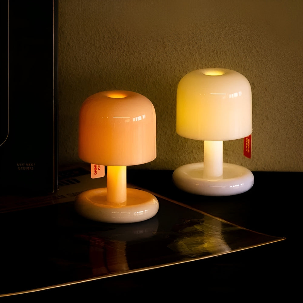 Mini Mushroom Table Lamp - Portable USB Rechargeable Night Light