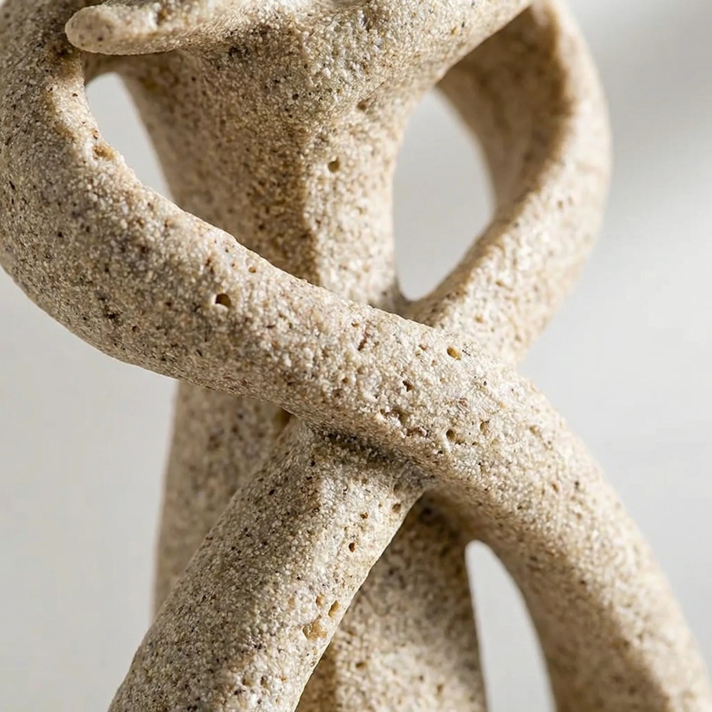 Abstract Embracing Figures Sculpture in Natural Colors