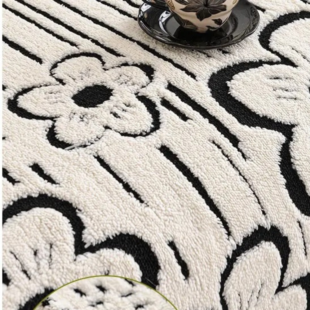 Embroidered Floral Microfiber Sofa Cover