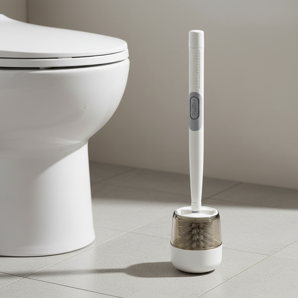 Ergonomic Flexible Toilet Brush with Durable Bristles