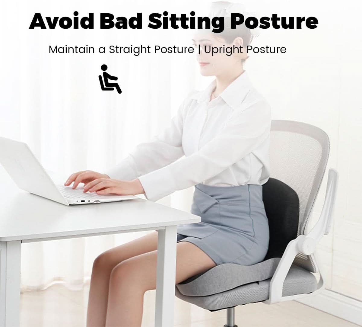 Ergonomic Lumbar Support Cushion for Office Chairs and Cars