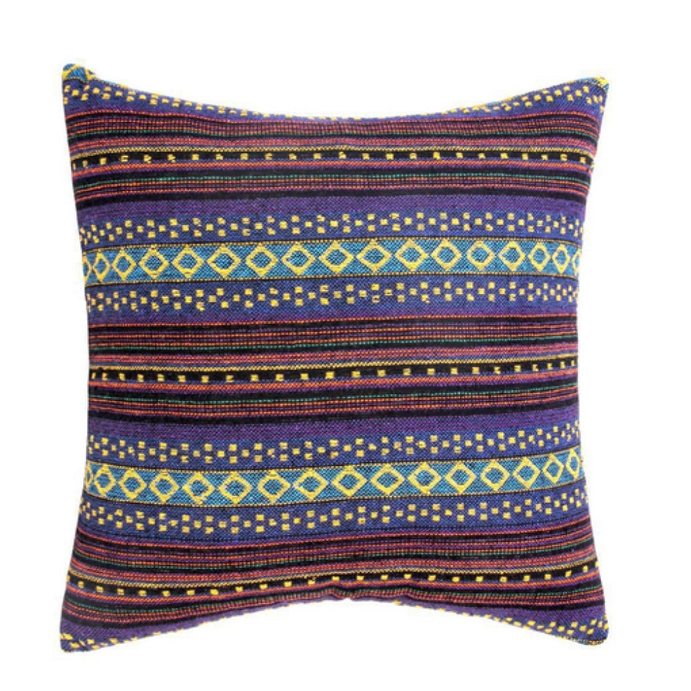 Bohemian Geometric Woven Cushion Cover 18x18