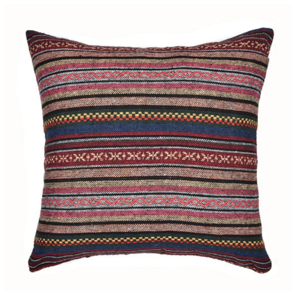 Bohemian Geometric Woven Cushion Cover 18x18