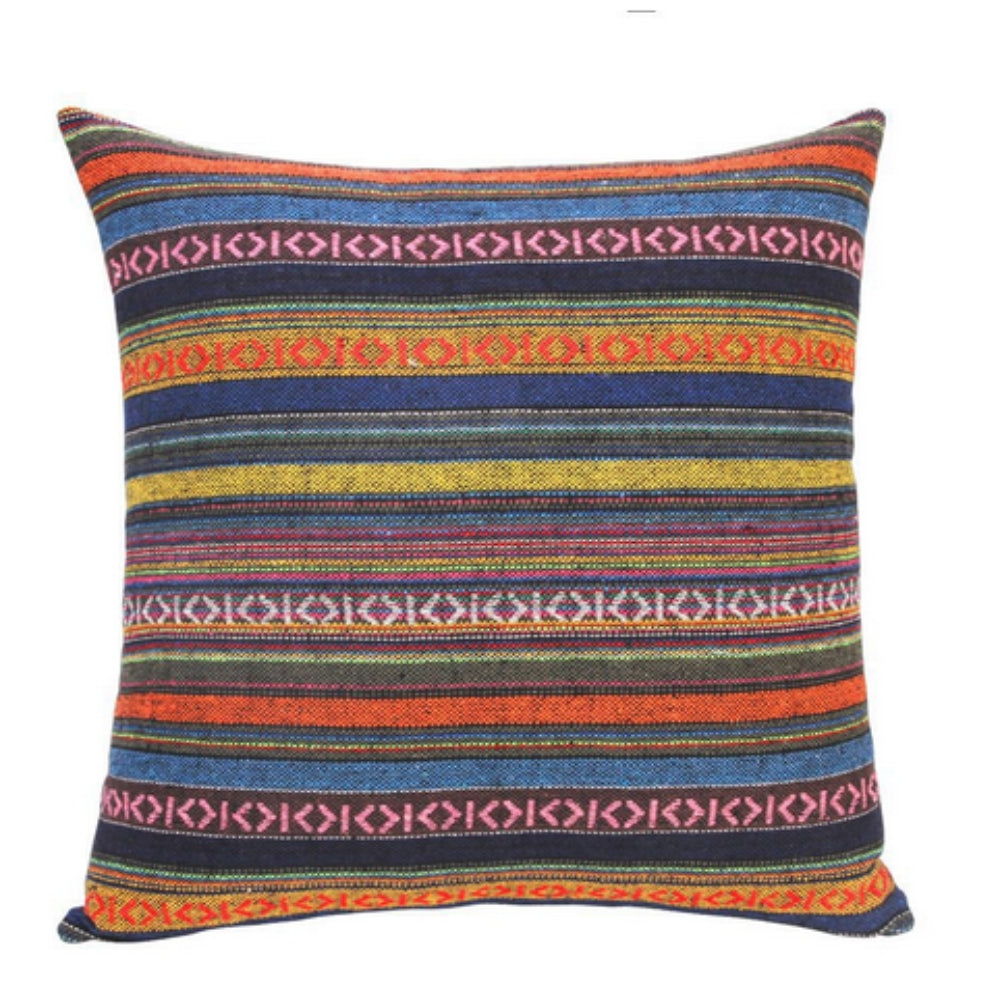 Bohemian Geometric Woven Cushion Cover 18x18