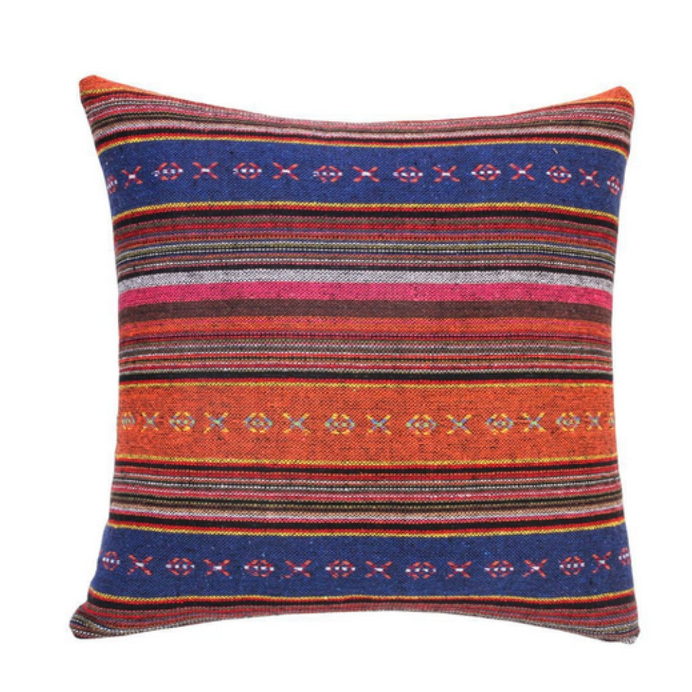 Bohemian Geometric Woven Cushion Cover 18x18