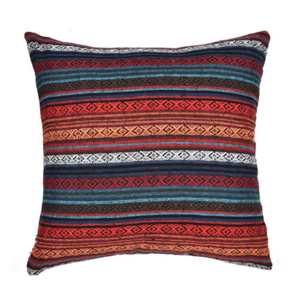 Bohemian Geometric Woven Cushion Cover 18x18