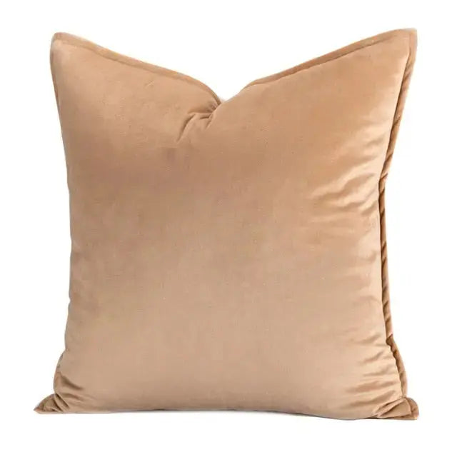 Velvet Cushion Cover with Elegant Details