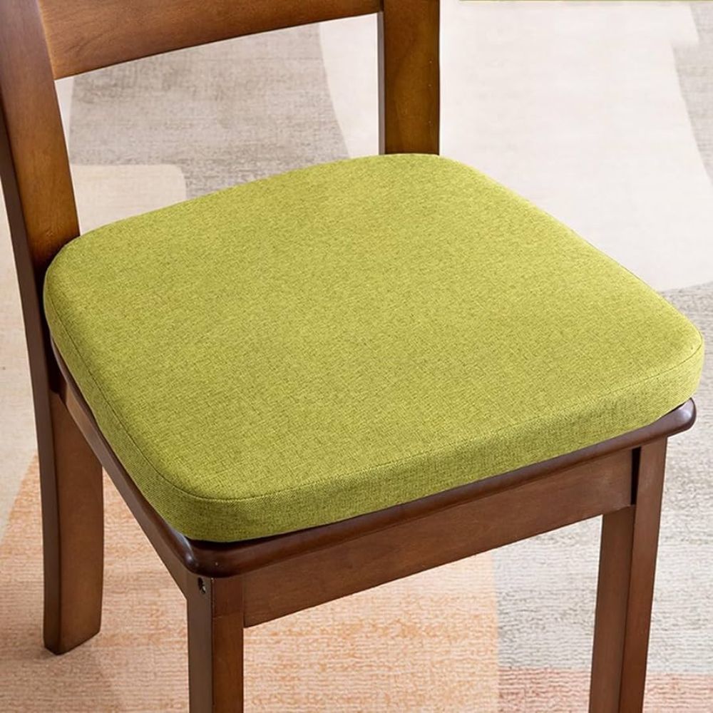 Tufted Microfiber Chair Cushion with Ties