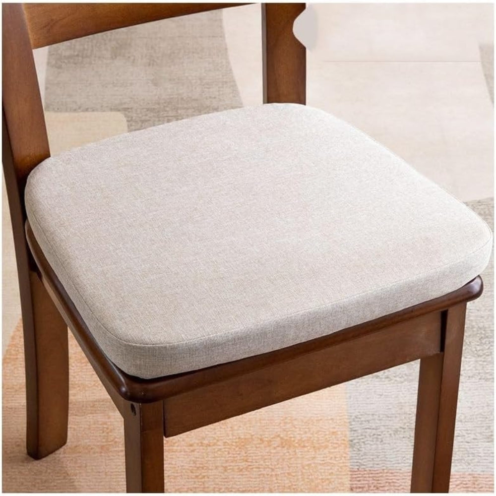 Tufted Microfiber Chair Cushion with Ties