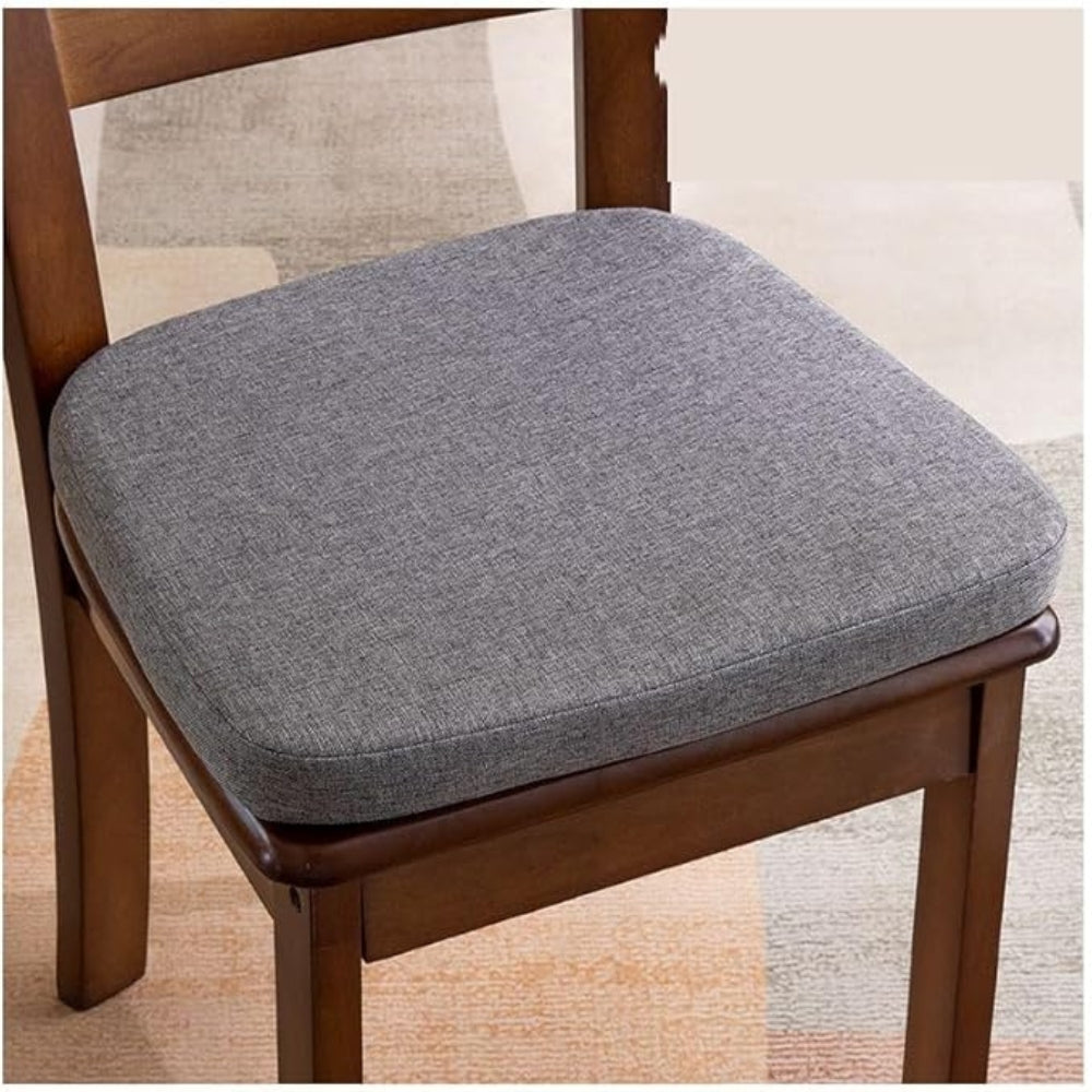 Tufted Microfiber Chair Cushion with Ties