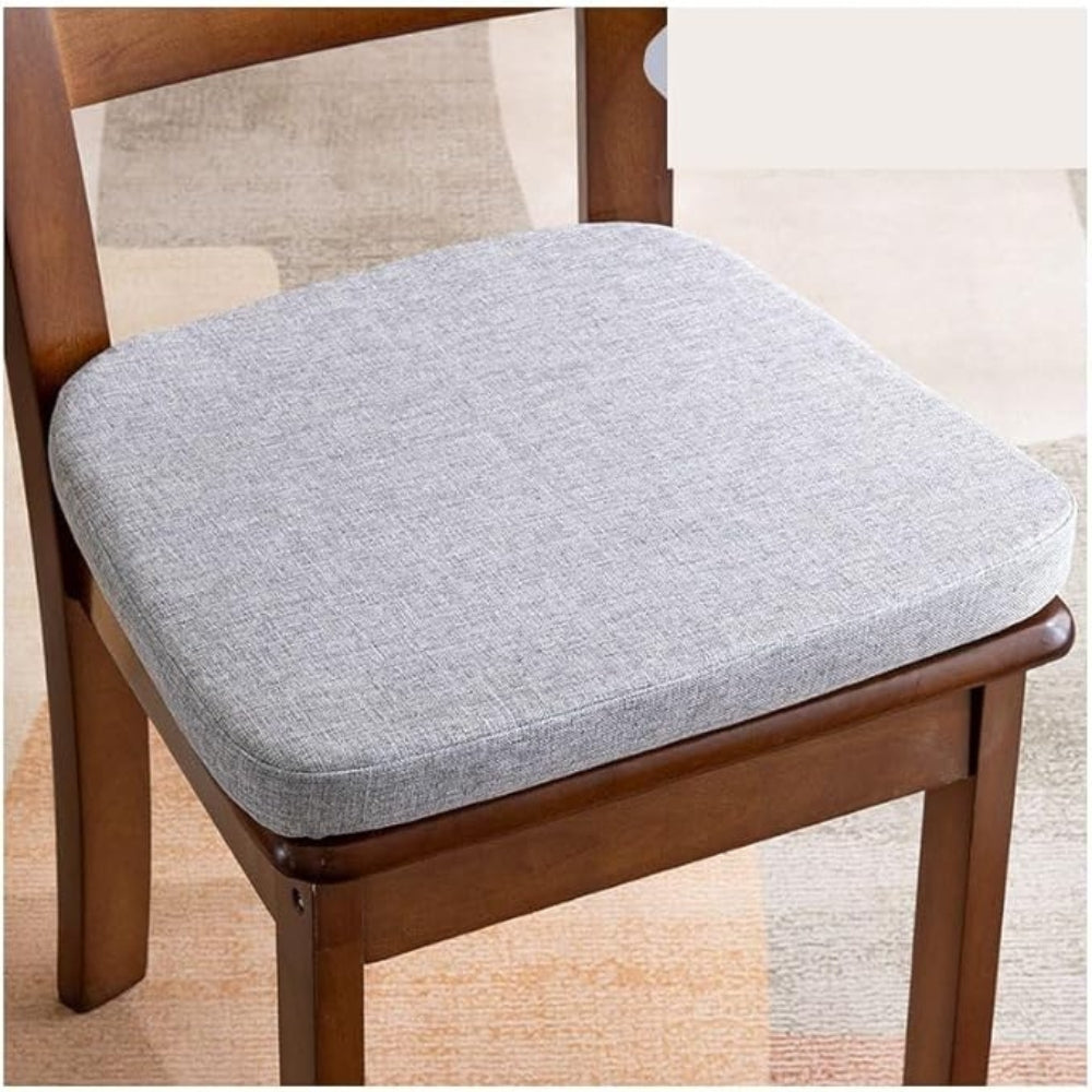 Tufted Microfiber Chair Cushion with Ties