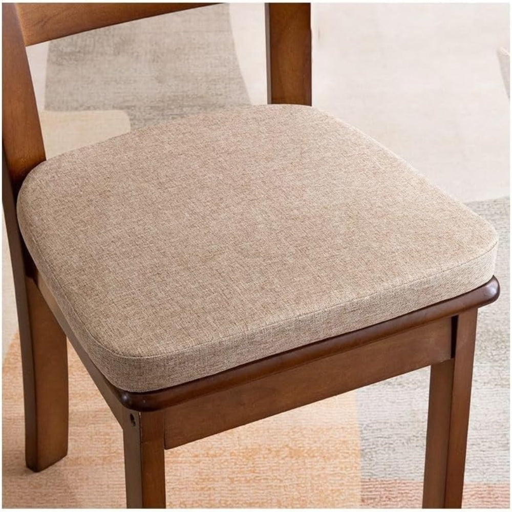 Tufted Microfiber Chair Cushion with Ties