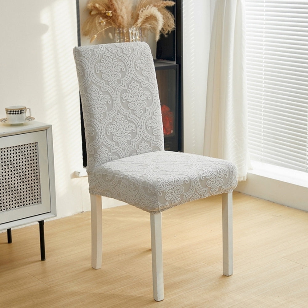Elegant Stretch Jacquard Chair Seat Slipcover