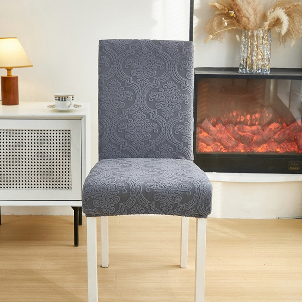 Elegant Stretch Jacquard Chair Seat Slipcover