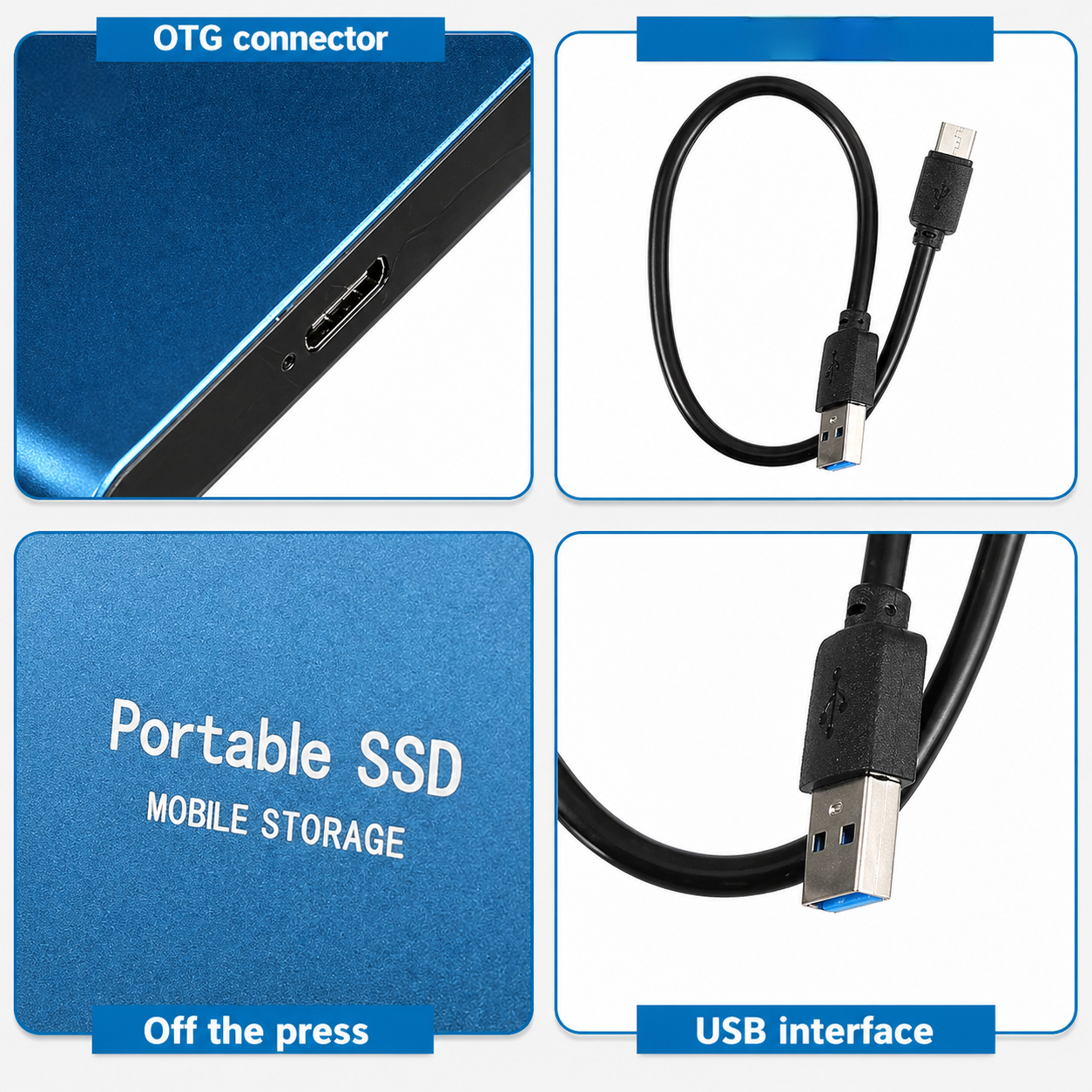 2TB USB-C Portable SSD External Hard Drive - High-Speed Mobile Storage
