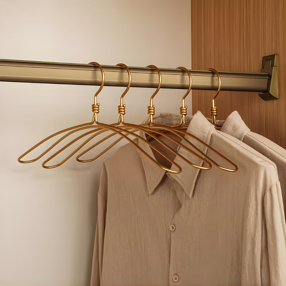 Extra Wide Aluminum Clothes Hanger Set - 6pcs, Rust-Resistant