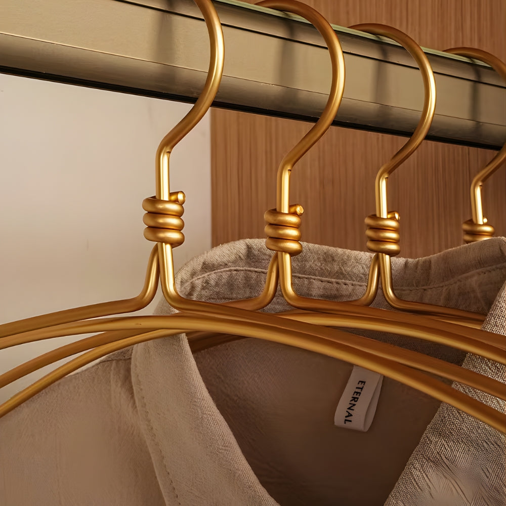 Extra Wide Aluminum Clothes Hanger Set - 6pcs, Rust-Resistant