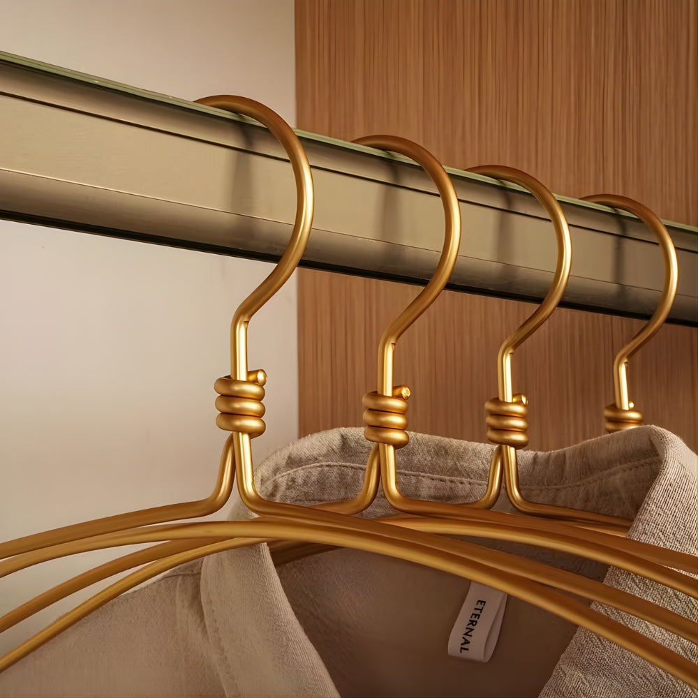 Extra Wide Aluminum Clothes Hanger Set - 6pcs, Rust-Resistant