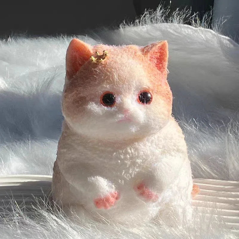 Extra Large Flocked Cat Stress Relief Toy