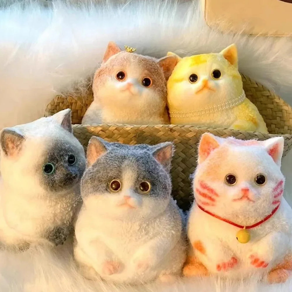 Extra Large Flocked Cat Stress Relief Toy