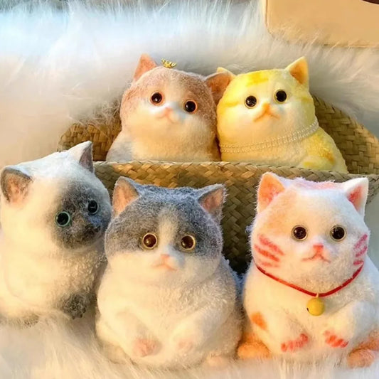 Extra Large Flocked Cat Stress Relief Toy