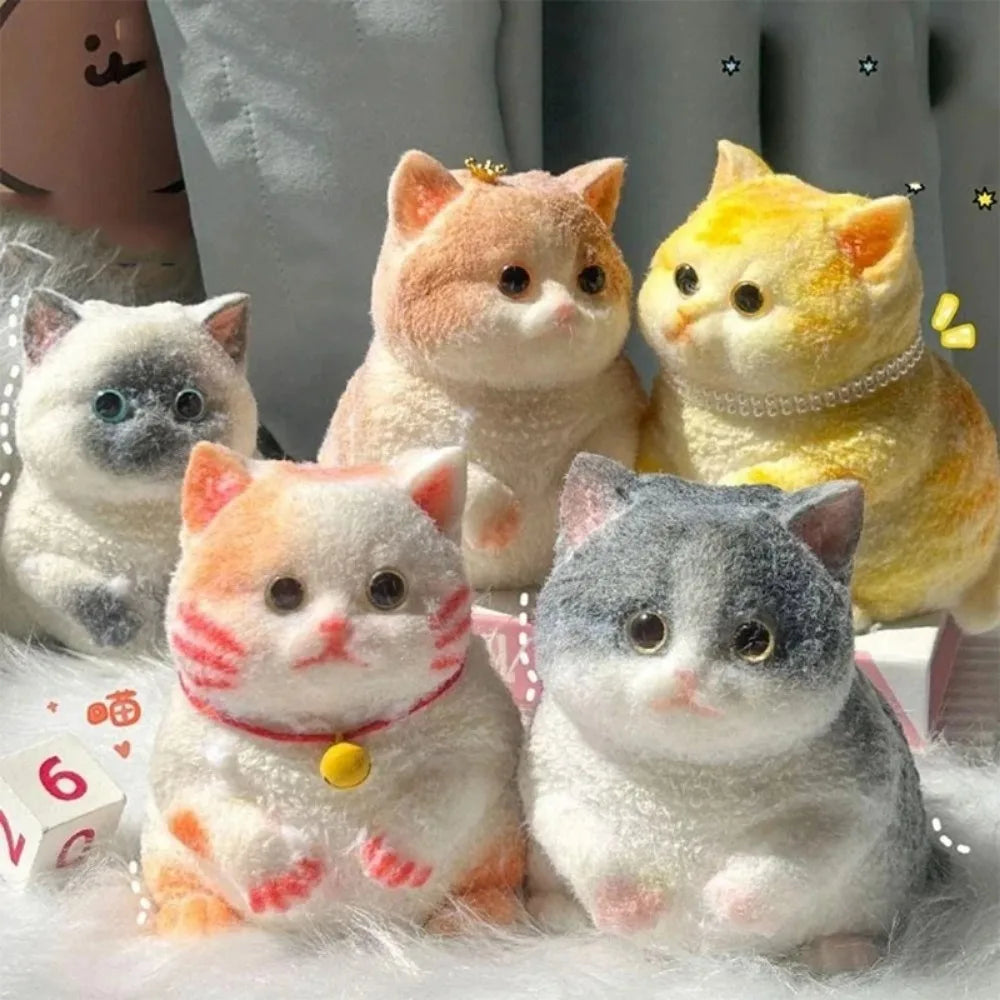Extra Large Flocked Cat Stress Relief Toy