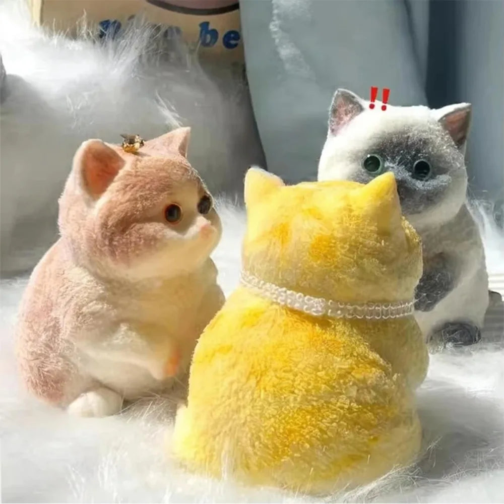Extra Large Flocked Cat Stress Relief Toy