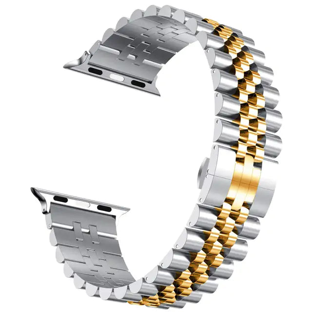 Stainless Steel Apple Watch Bracelet - Adjustable, Elegant Design