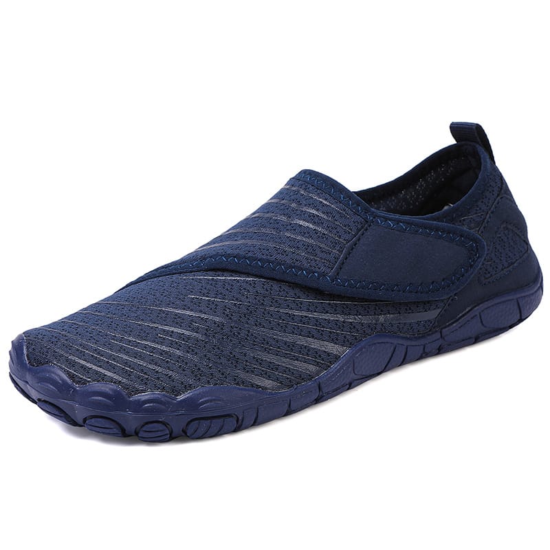 Slip-On Breathable Sports Shoes with Ribbed Detailing