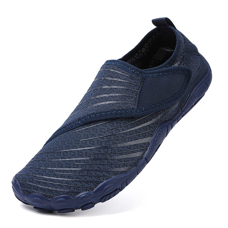 Slip-On Breathable Sports Shoes with Ribbed Detailing