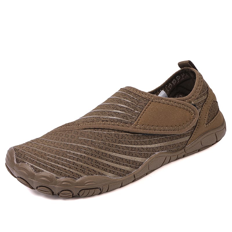Slip-On Breathable Sports Shoes with Ribbed Detailing