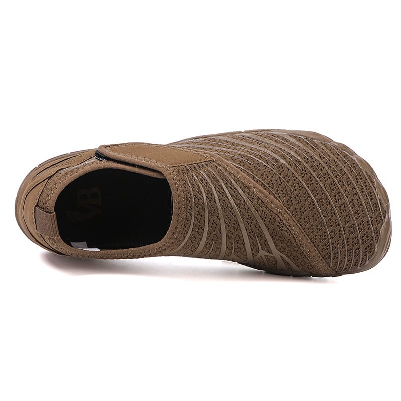 Slip-On Breathable Sports Shoes with Ribbed Detailing