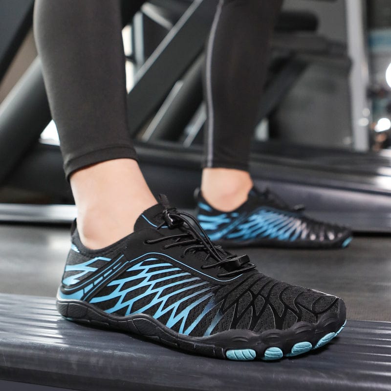 Unisex Blue Barefoot Shoes with Wide Toe Box