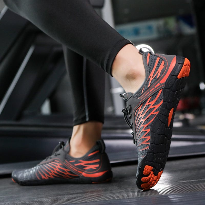 Unisex Orange Barefoot Shoes with Wide Toe Box