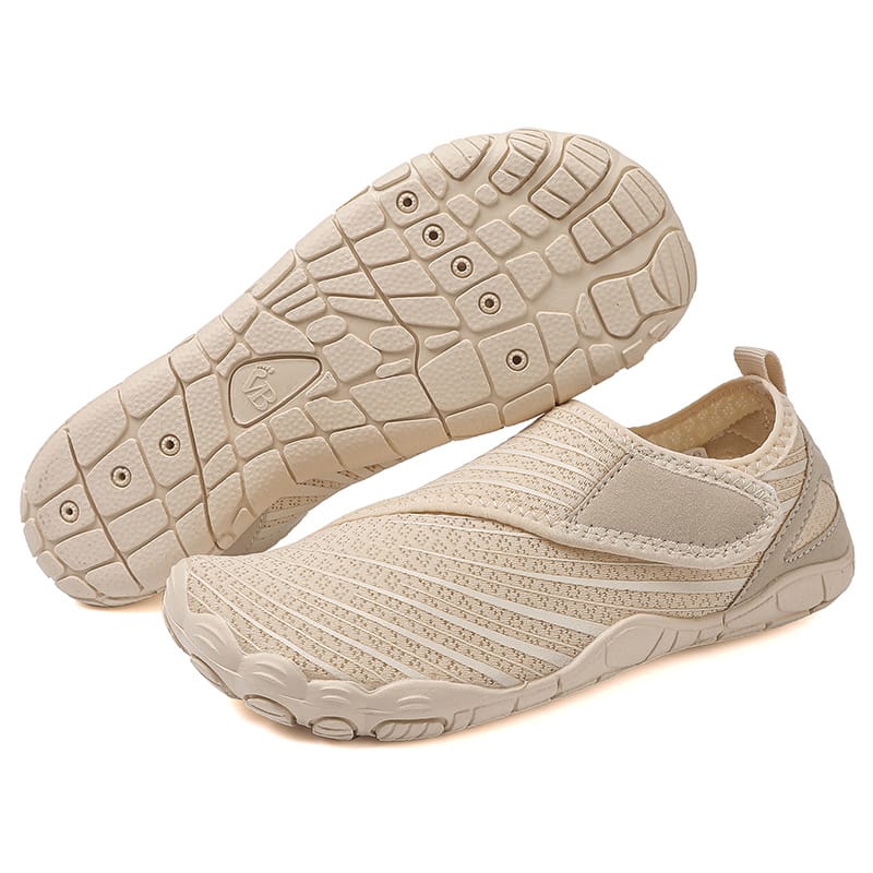 Slip-On Breathable Sports Shoes with Ribbed Detailing