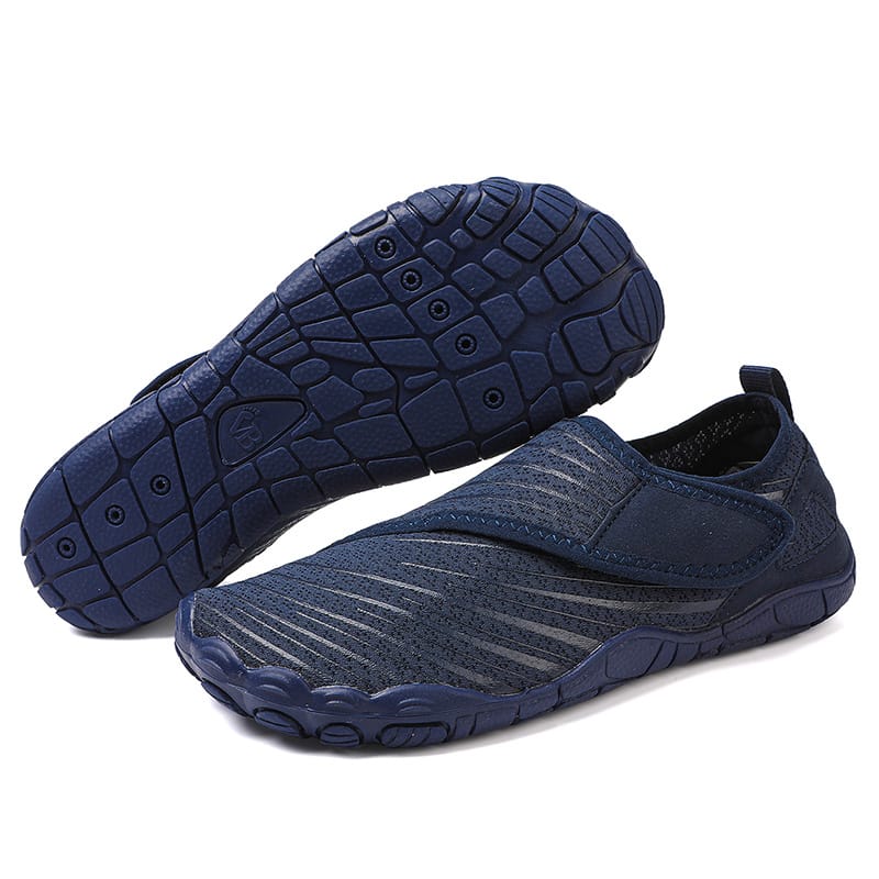 Slip-On Breathable Sports Shoes with Ribbed Detailing