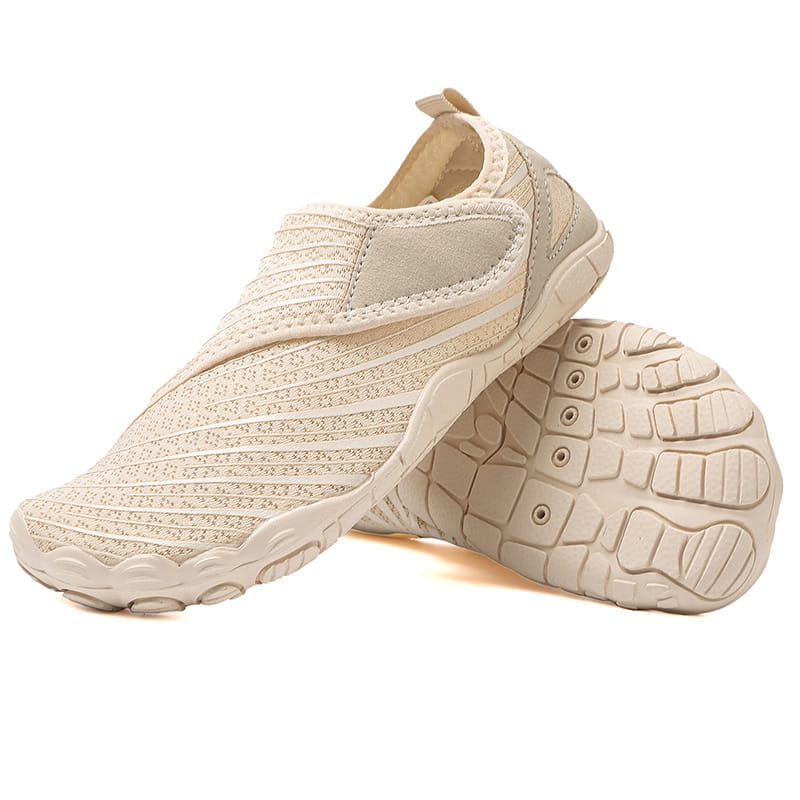 Slip-On Breathable Sports Shoes with Ribbed Detailing