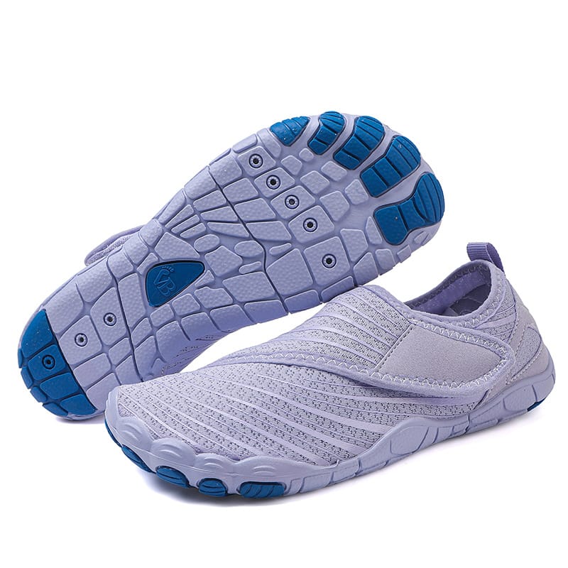Slip-On Breathable Sports Shoes with Ribbed Detailing