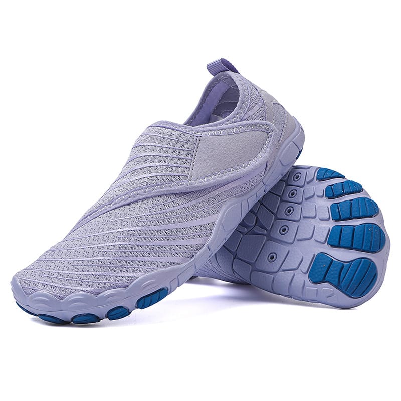 Slip-On Breathable Sports Shoes with Ribbed Detailing
