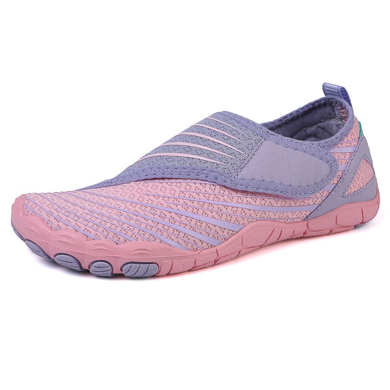 Mauve Slip-On Sports Shoes with Breathable Mesh