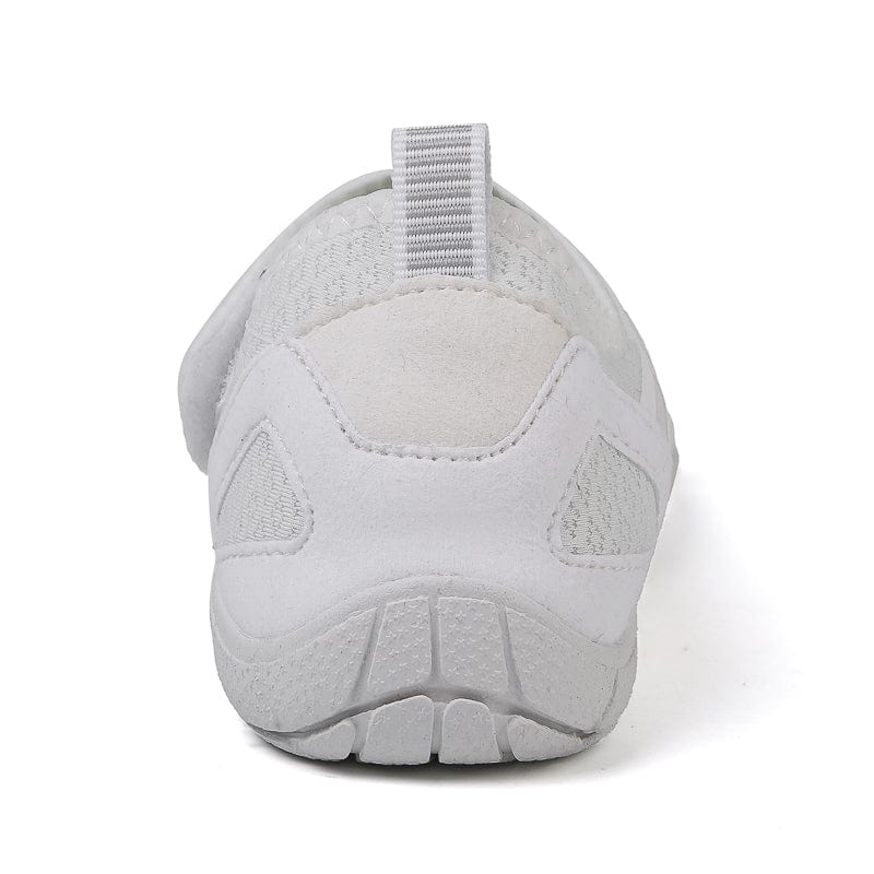 Slip-On Off White Sports Shoes with Ribbed Detailing