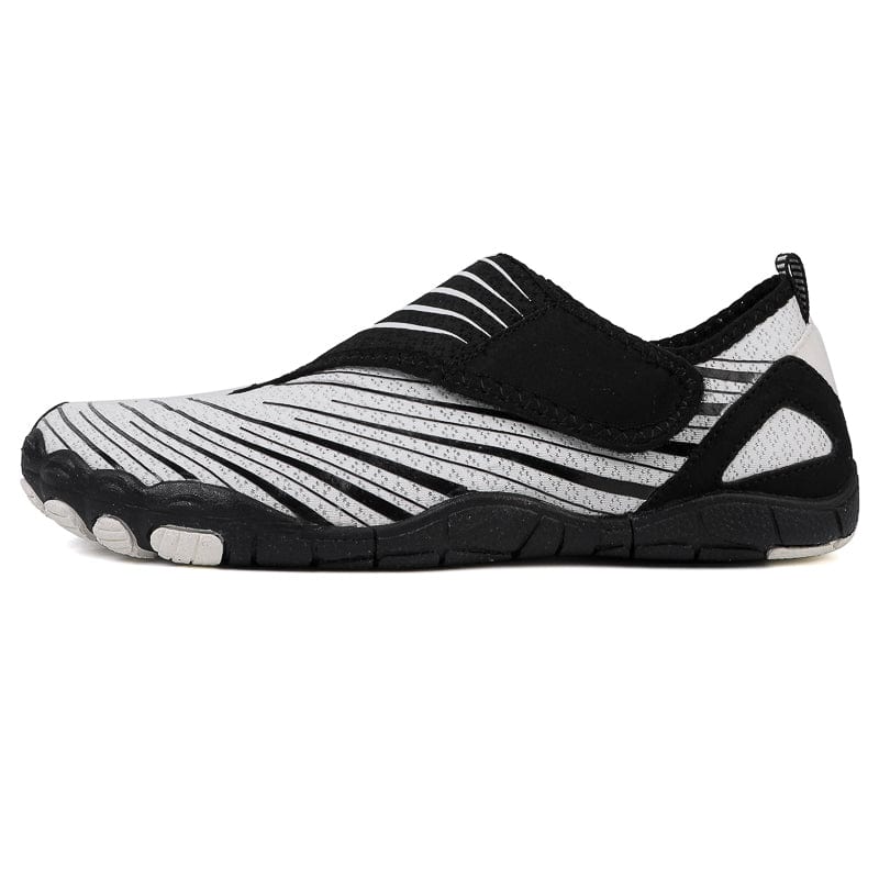 Slip-On Breathable Sports Shoes with Ribbed Detailing
