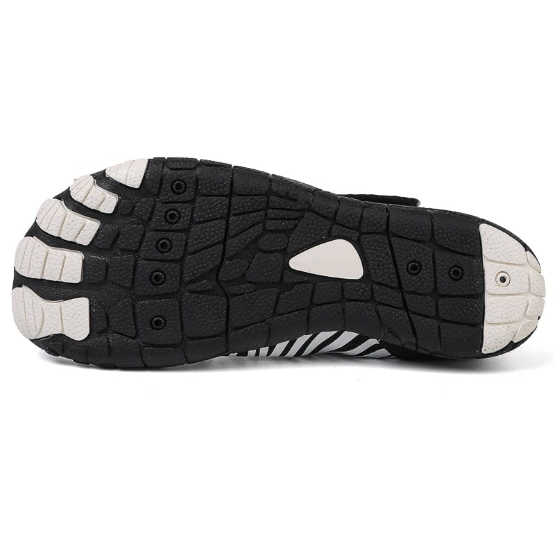 Slip-On Breathable Sports Shoes with Ribbed Detailing