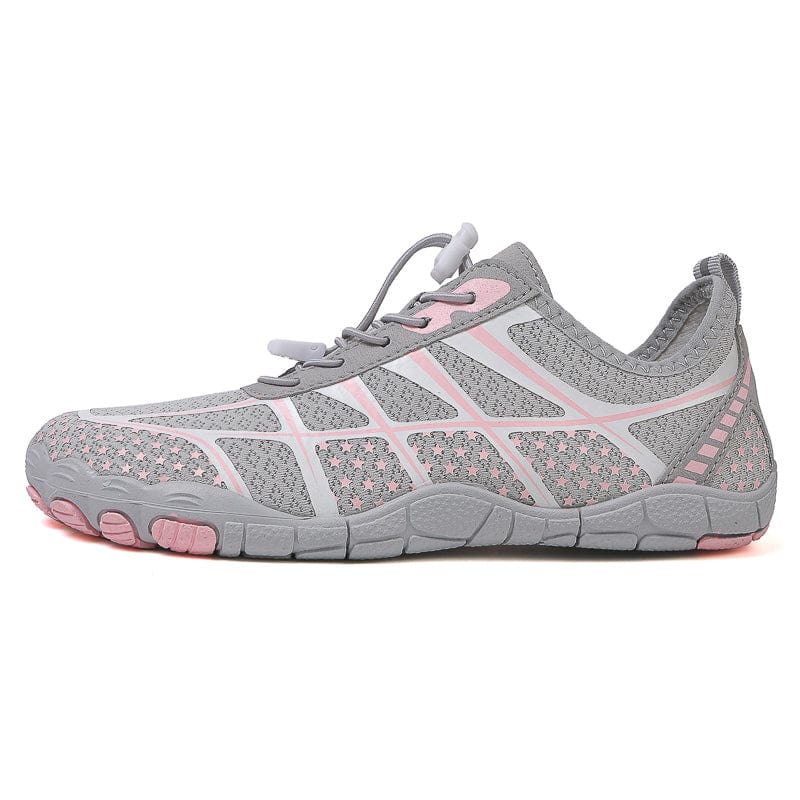 Breathable Mesh Athletic Sneakers with Quick-Lace System